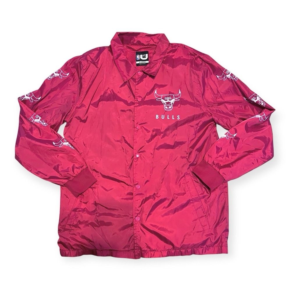 VINTAGE Chicago Bulls RED Windbreaker XL NBA Jacket‎ Pullover Jacket
